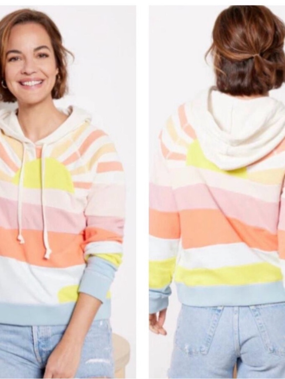 Faherty Soleil Hoodie Sweatshirt Size Large